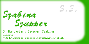 szabina szupper business card